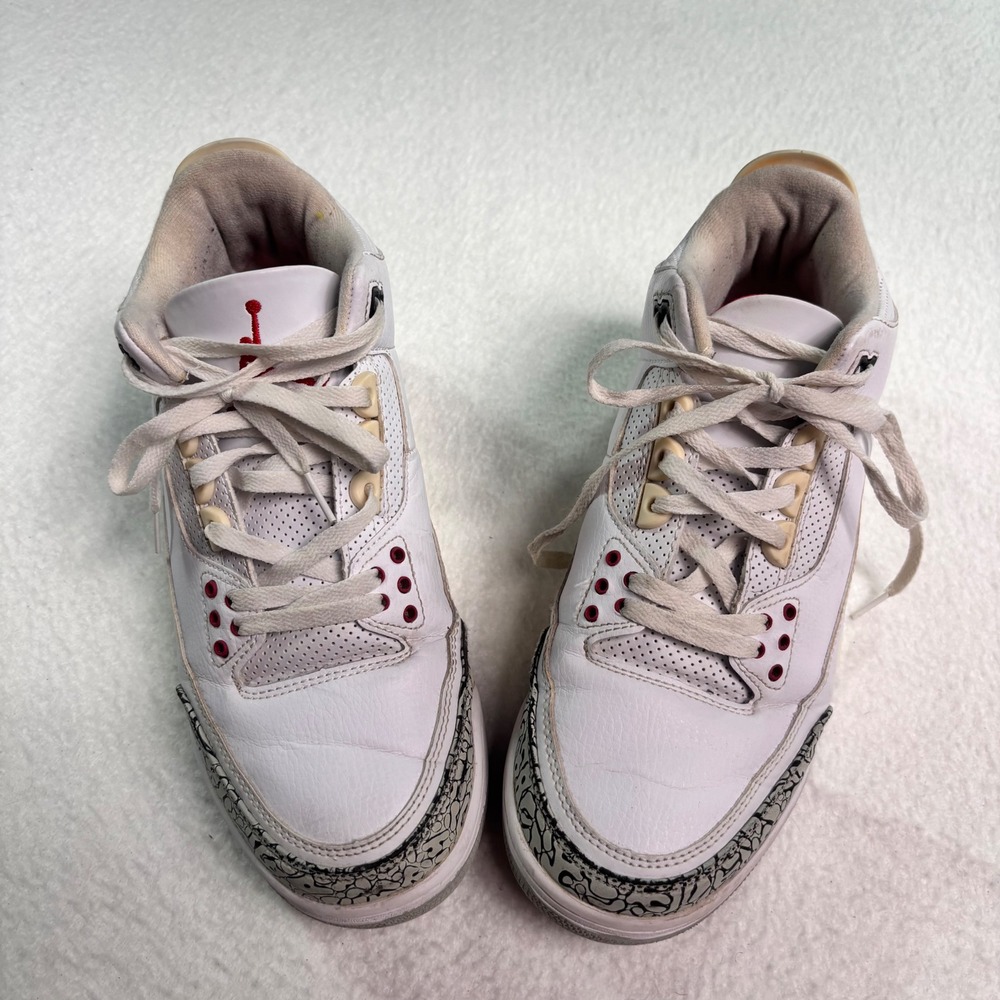 Nike Air Jordan 3 Retro Fire Red 2022 DN3707-160 White Red Cement Mens Size 8.5
